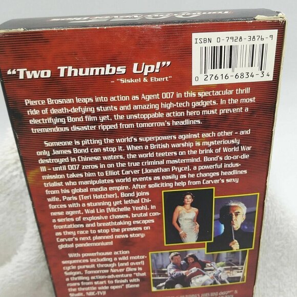 Lot of 2 -007 James Bond - VHS - 1998 Pierce Bronson MGM Tomorrow, The World - Picture 4 of 13